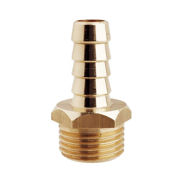 Hose Tale with Male Thread, Brass CR